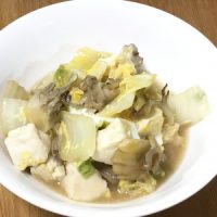 白菜と豆腐の卵とじ